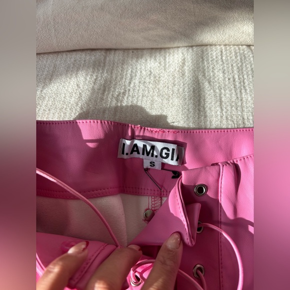 I AM GIA pink leather pants - worn ONCE! - Picture 5 of 6